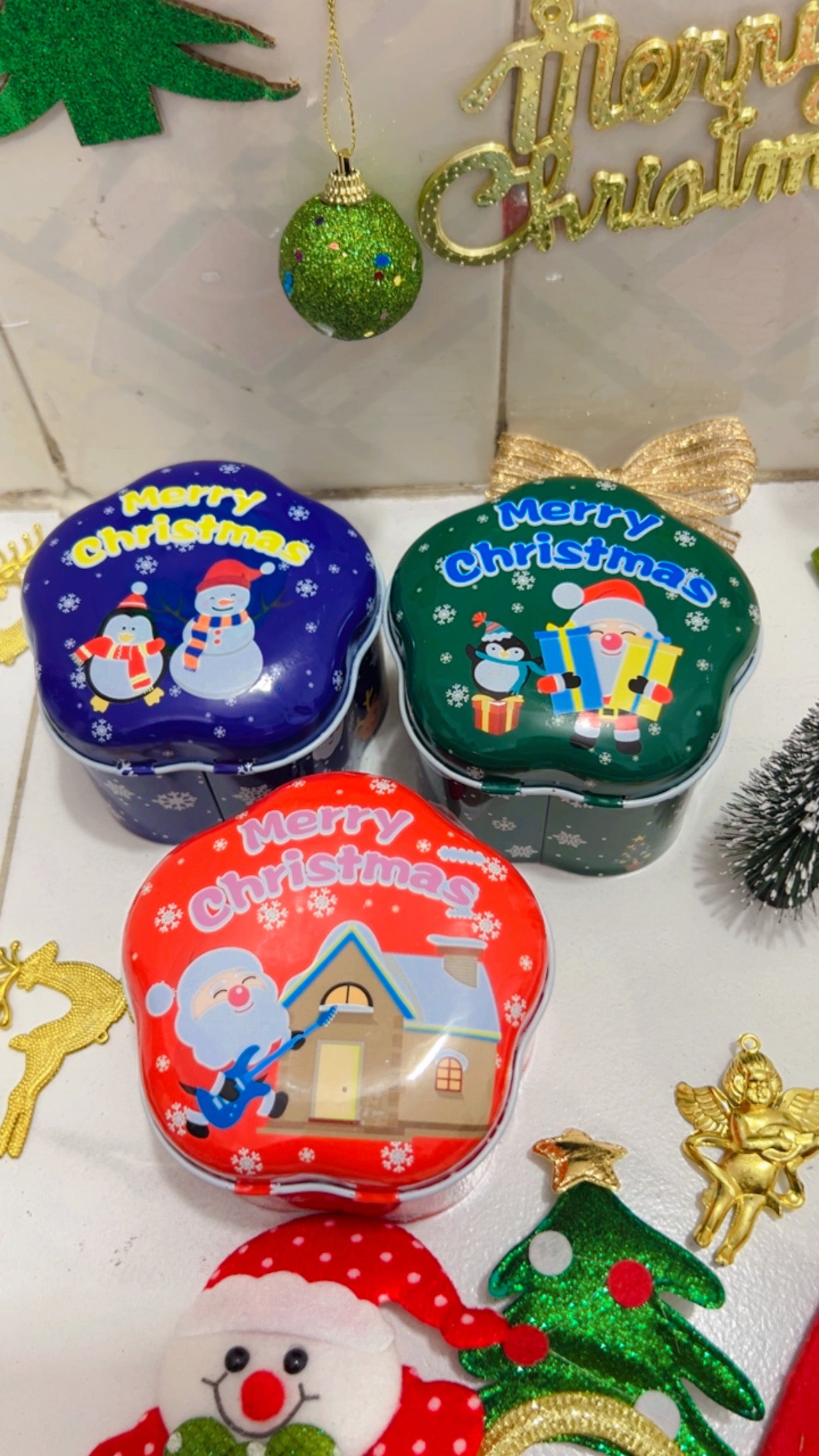 christmas medium piggy bank