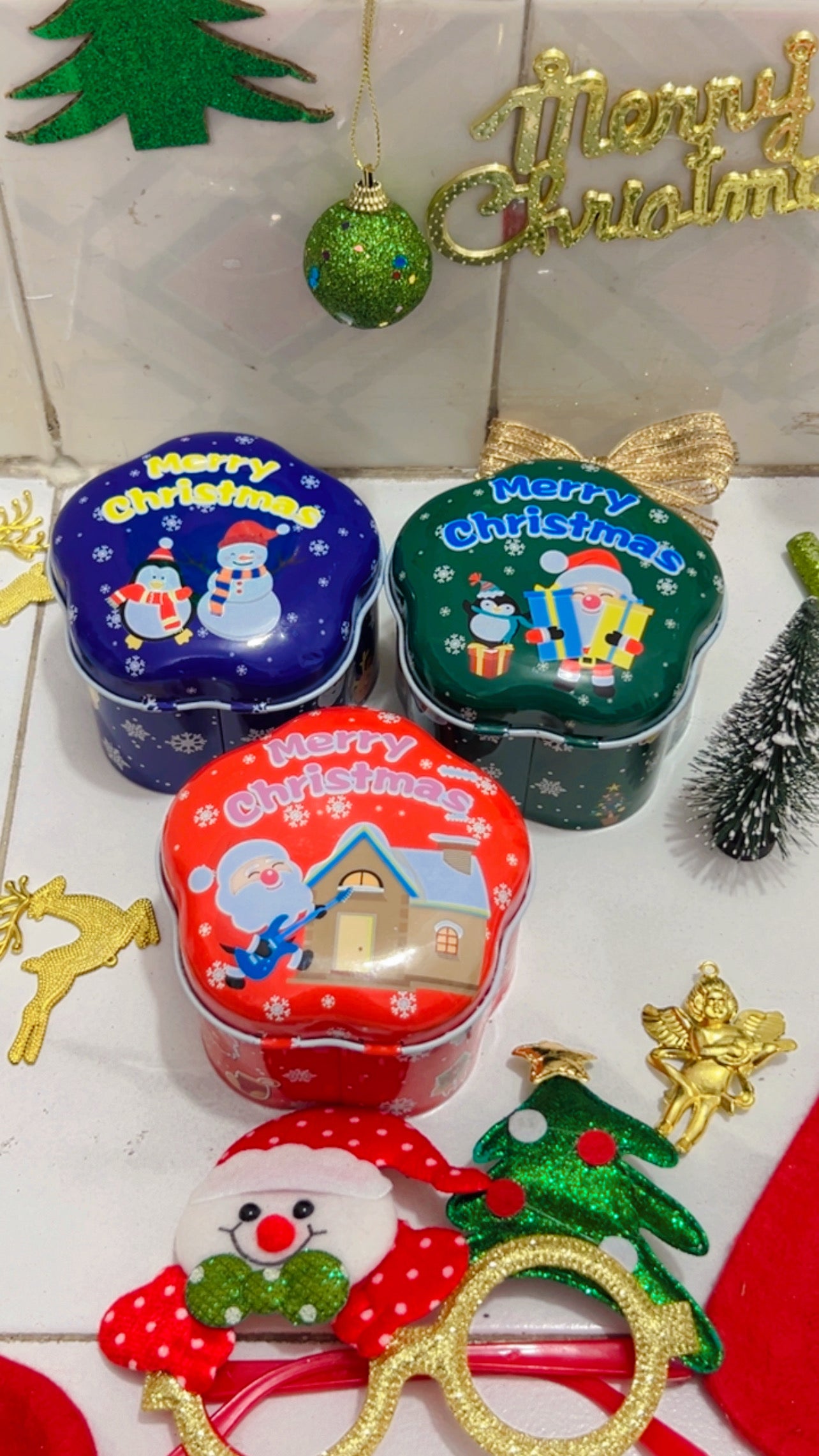 christmas medium piggy bank