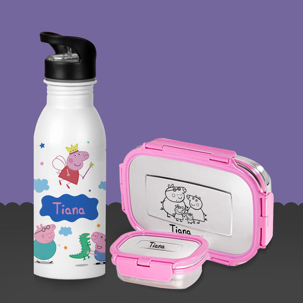 Personalised sipper and  viego tiffin combo