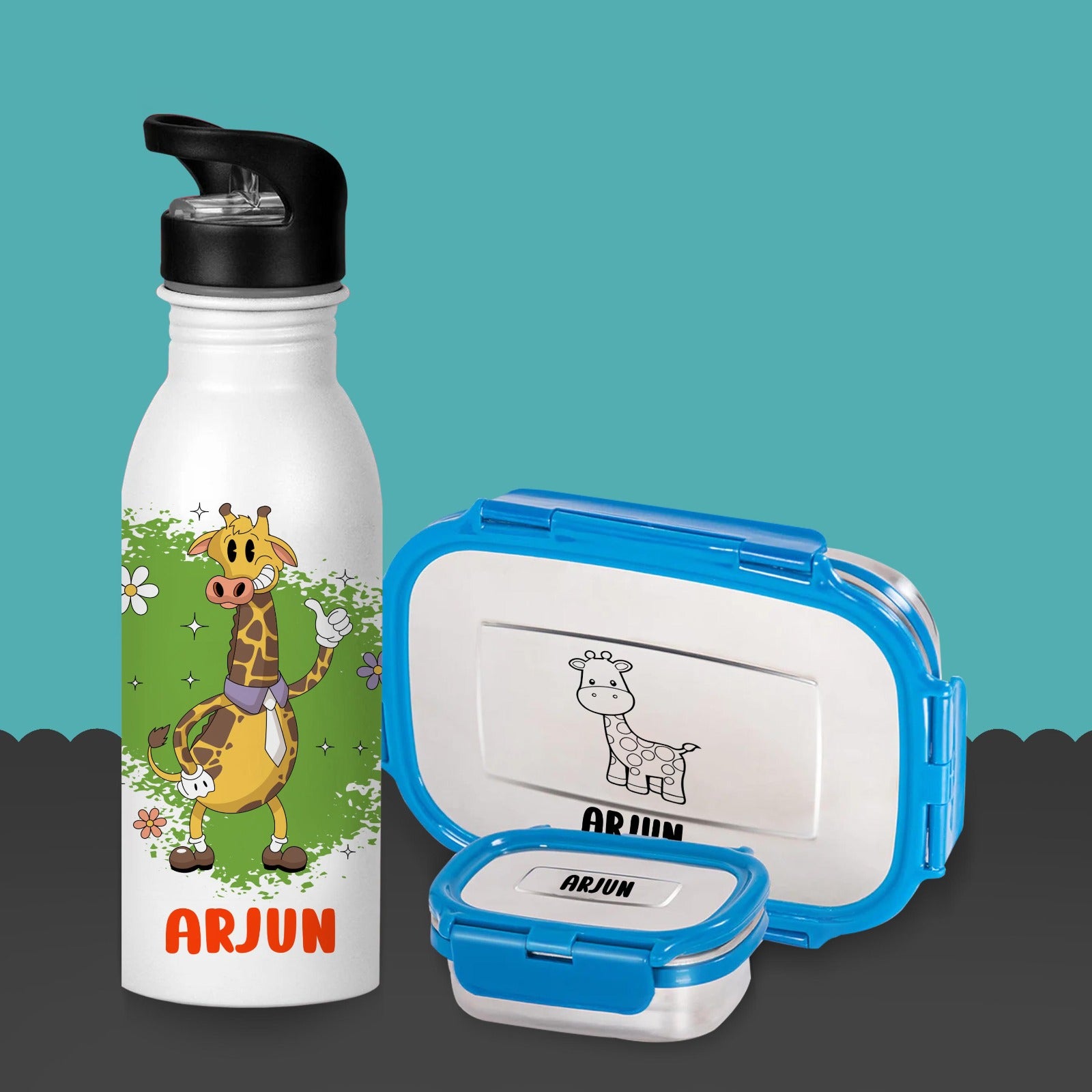 Personalised sipper and  viego tiffin combo