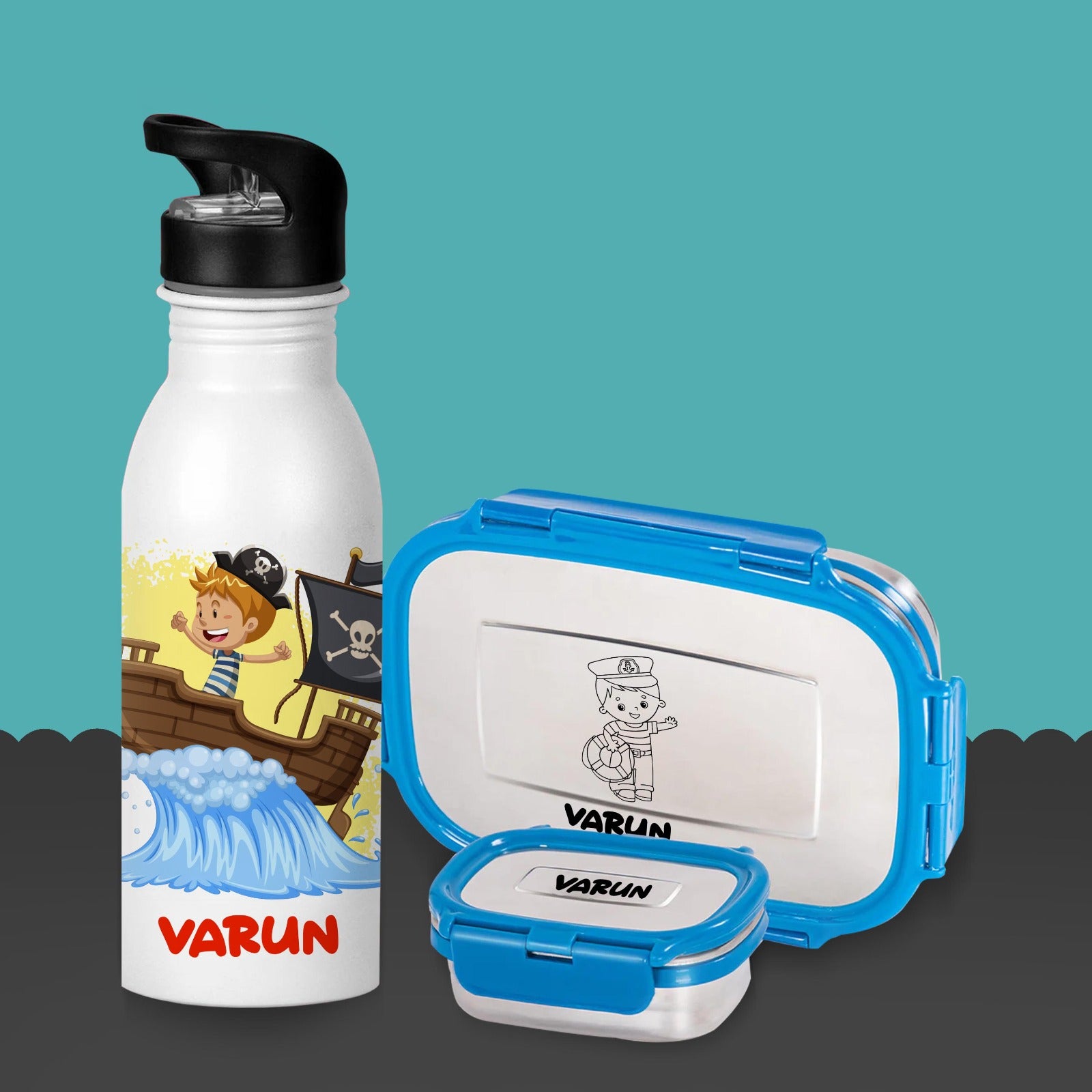 Personalised sipper and  viego tiffin combo