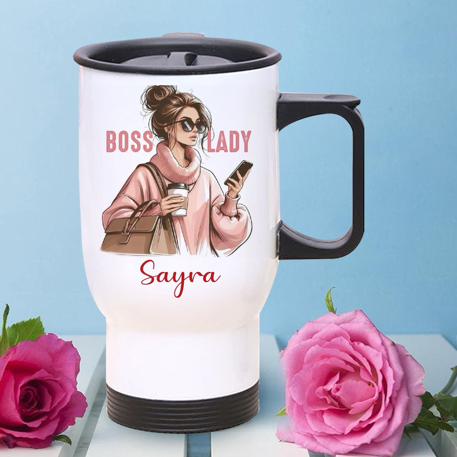 Personalised travel mug