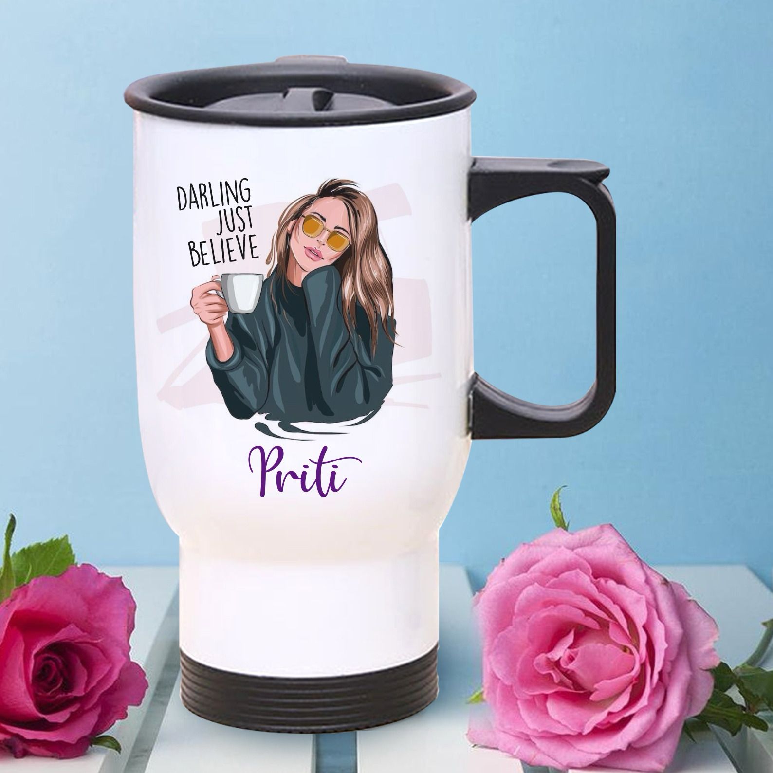 Personalised travel mug