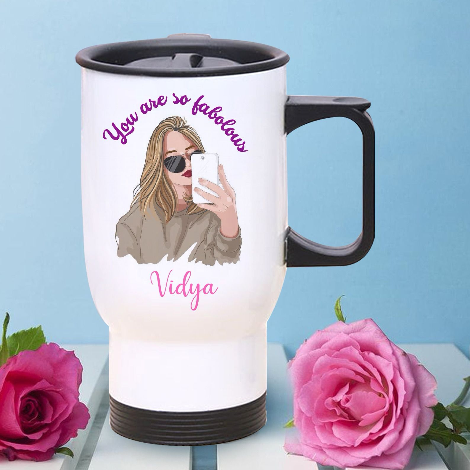 Personalised travel mug