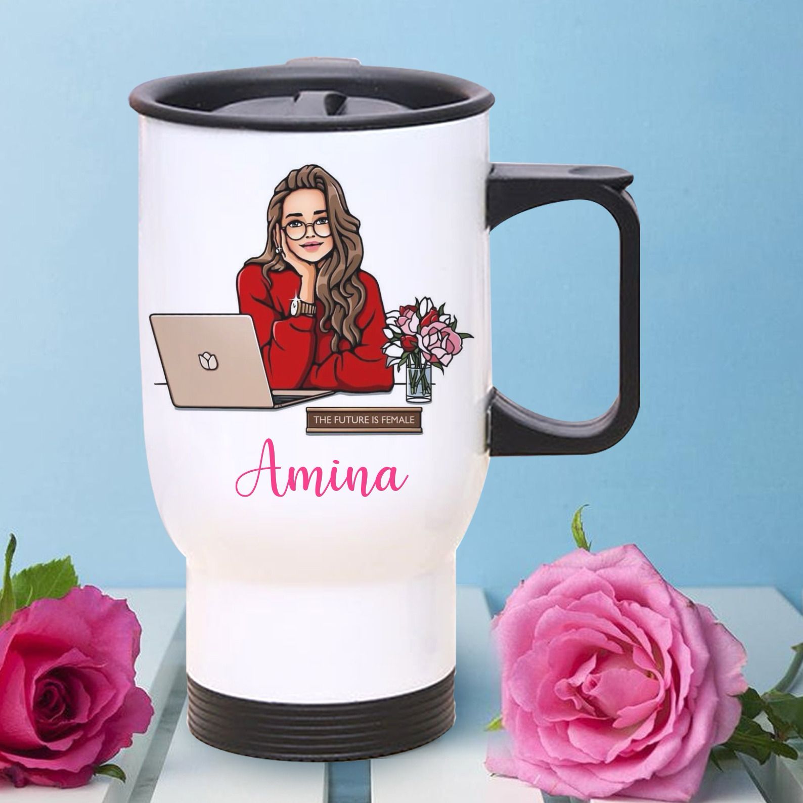 Personalised travel mug