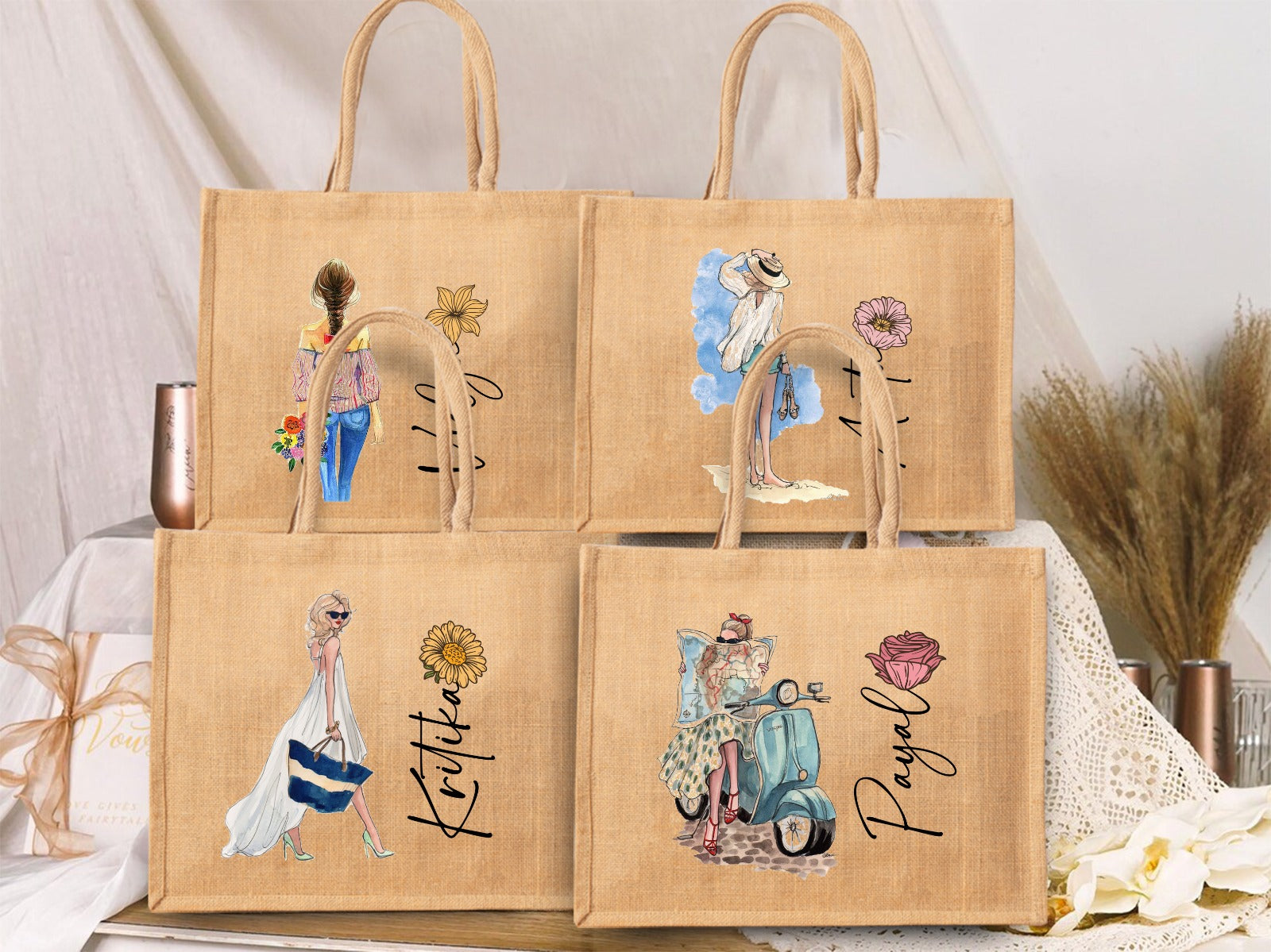 Personalized  Jute Bag
