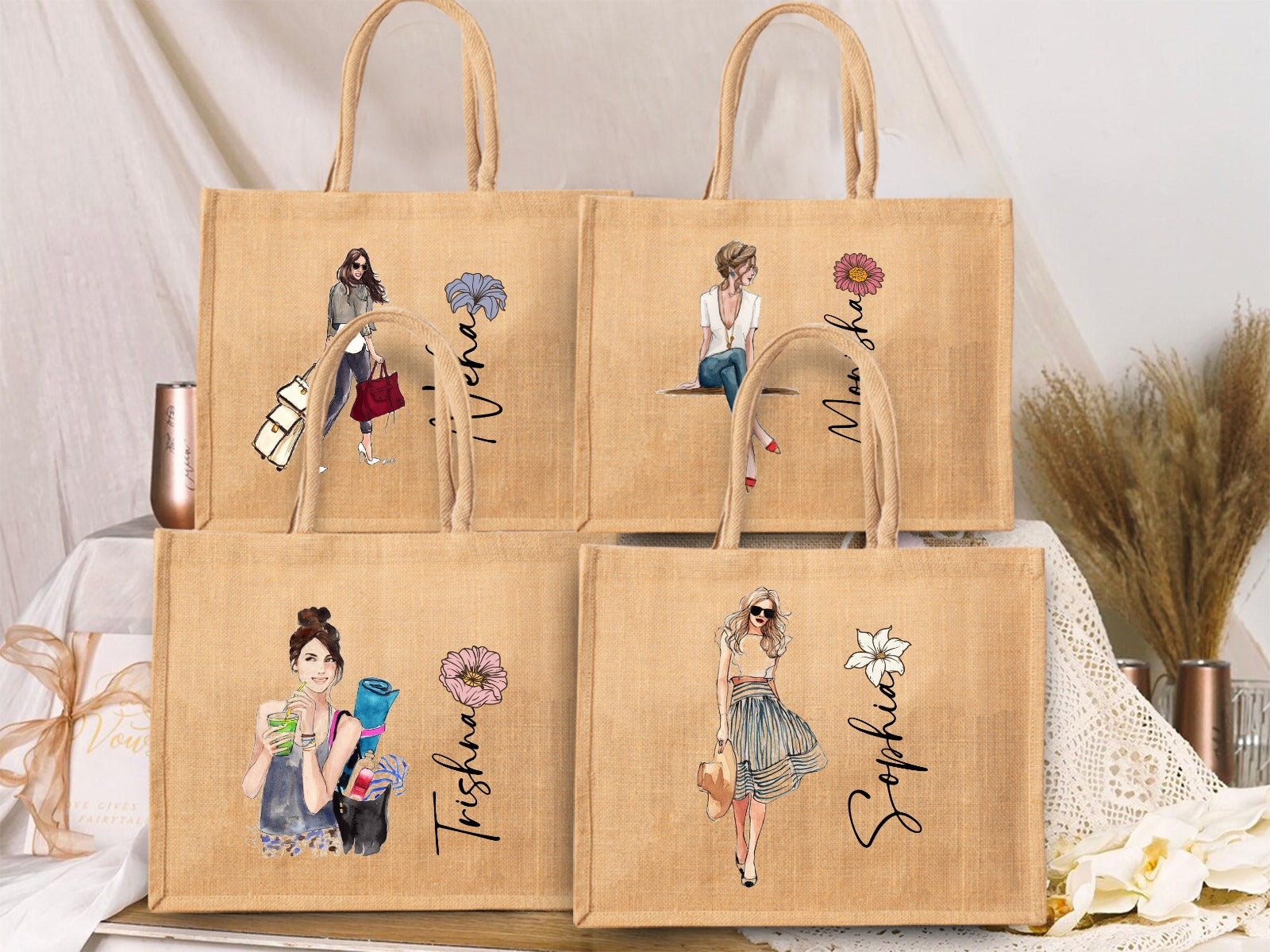 Personalized  Jute Bag