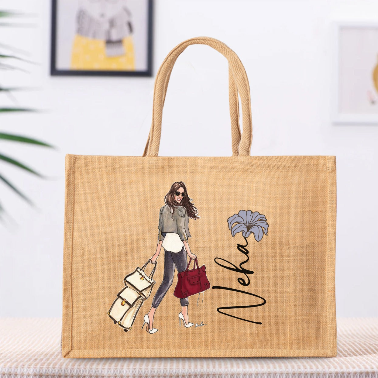 Personalized  Jute Bag